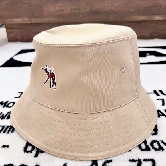 Burberry Bambi With Wings & 'I AM A UNICORN' Embroidered Logo Beige Bucket Hat - Picture 2 of 7